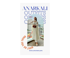 Latest designer Anarkali Suit Sets at JOVI India